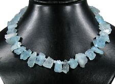 Heilstein Aquamarin Naturbelassene Rohsteine Edelsteinkette 925 Silber