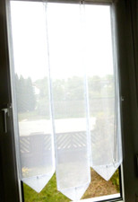 Türgardine B 70cm Scheibengardinen Weiß L 150,160,150cm  Balkontür Gardine