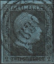 2 Sgr. MiNr. 3 mit Nummernstempel 630 HIRSCHBERG (OPD Liegnitz )