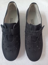 Waldläufer schwarz m. Klett Gr. 6 1/2- 40, Weite H,Luftpolstersohle, wenig getr.