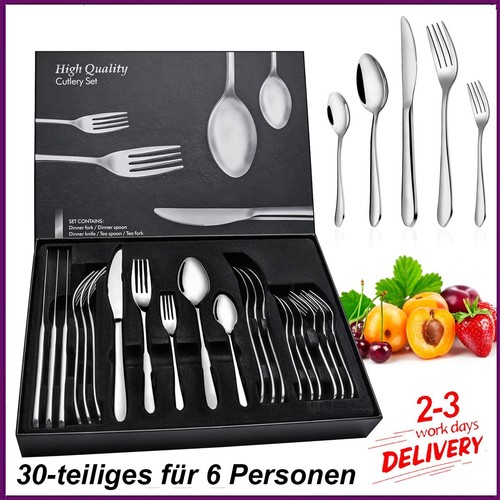 30tlg edelstahl besteck - edelstahl,