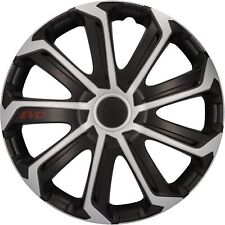 Cartrend Radkappen Evo, 15 Zoll, Qualitätskunststoff schwarz-silber 4Stück 11245