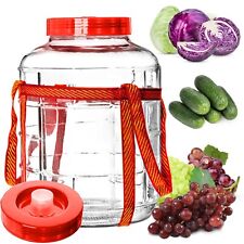 KADAX Gärballon, Glasballon mit Deckel aus Kunststoff, Weinballon