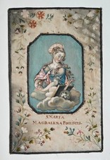 c1780 Malerei auf Seide Maria