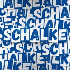 100x Schalke Aufkleber /Sticker Balken/ Fußball Fanartikel/19,6x4,2cm/wetterfest