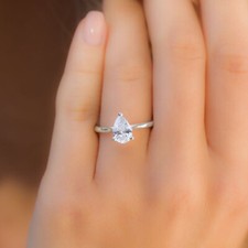 2 Kt Tropfen Diamant Birne