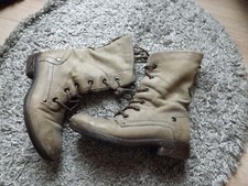 MJUS;STIEFELETTEN;LEDER;BEIGE;VINTAGE;GR.38;TOLL!!!