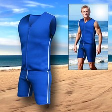 Neoprenshort Neoprenhose Neoprenweste Damen Herren blau Wassersport