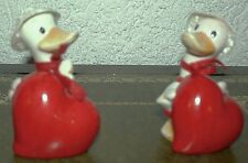 Tierfiguren Tiere mit Herz 2erSet  Enten 10,5 cm hoch  Terracotta Dekoration