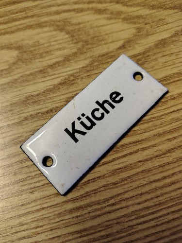 Altes emailschild küche - altes,