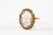 C26A27- Gold 585 14kt Ring mit Kamee 