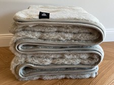 Luxus Wolldecke Alpakawolle Naturhaardecke Wohndecke Kuscheldecke - Grau 