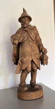Holz Skulptur Figur Nachtwächter - Handgeschnitzt TOP Zustand