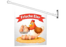Werbefahne FRISCHE EIER -