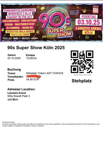 Super show 90er köln - köln, lanzess
