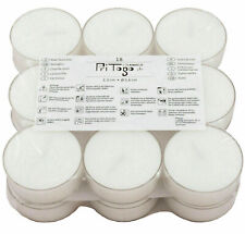 PRITOGO Teelichter Maxi XXL Kunststoffhülle, [18 Stück] Ø 5,8 * 2,2 cm, Rußfrei