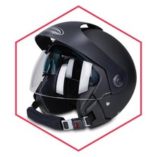 Motorradhelm Matt Schwarz