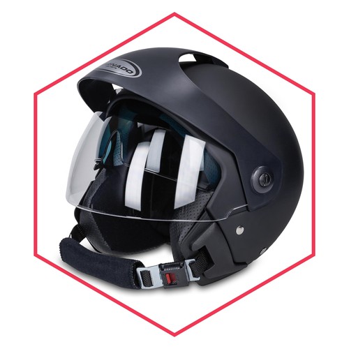 Motorradhelm matt schwarz - motorradhelm,