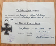 EK2 Eisernes Kreuz 2. Klasse Besitzzeugnis Pionier Bataillon