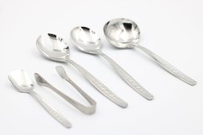 P&S Prinz Kleeblatt Zuckerlöffel zange Salatbesteck Soßenkelle Set aus Edelstahl