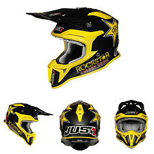 Just1 MX Motocross Helm J18 Composite Rockstar Energy Schwarz Matt Enduro Quad