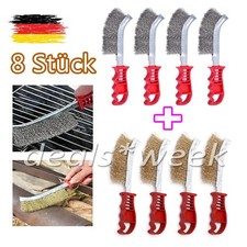 8 STK Drahtbürste Stahlbesen