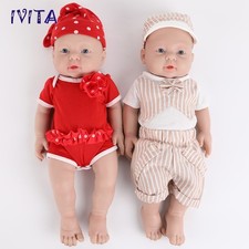 16inch Blaue Augen Junge or Mädchen Vollsilikon Lebensechte Reborn Baby Doll