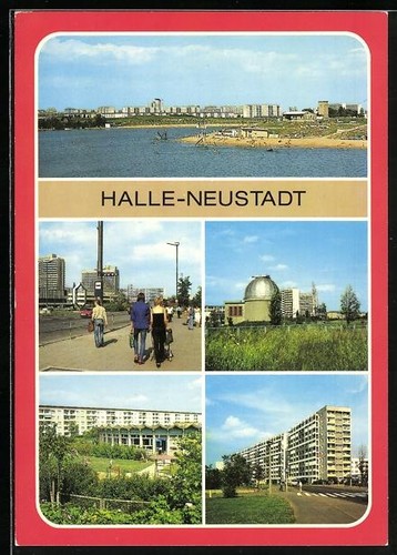 Halle neustadt freibad - ak, halle-neustadt,