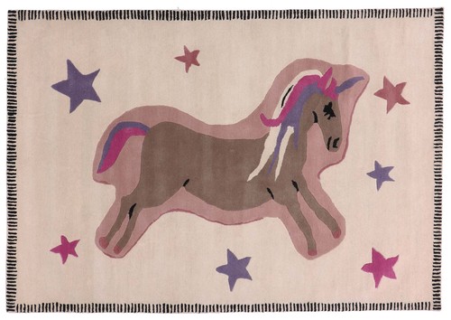 Wollteppich einhorn sterne - wollteppich,