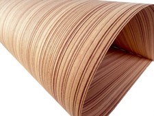 2 Blatt ZEBRANO FINELINE 225cm x 35cm FURNIER Echtholzfurnier Holzplatte Möbel