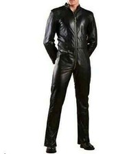 Neu Herren Leder Slim Fit