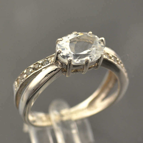 Topas ring weißtopas - topas, 925er