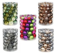 60x Glas Kugeln Christbaumkugeln Ø 18x4+20x5+16x6+6x7 cm Box Inge Glas Kugel