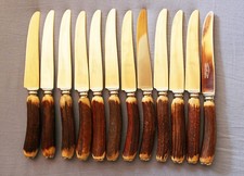 10 Edelstahlmesser Cooper Bros & Sons, Geweihholz, Sheffield England