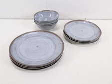 Bo-Camp Halo Geschirrset, 12-teilig, grau Camping Essgeschirr Reise Picknick