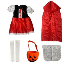 Kostüm Kinderkostüm Rotkäppchen Rot Umhang, 110