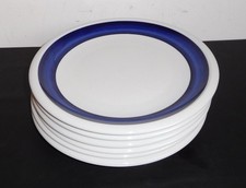 6x Mitropa Teller D. 26 cm Kahla Andante blauer Rand  DDR Speiseteller