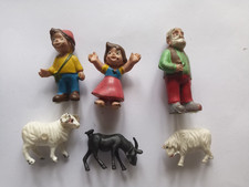 Taurus Gummifiguren - Heidi, Peter, Alm-Öhi - 2 Schafe und Ziege © 1974 Taurus