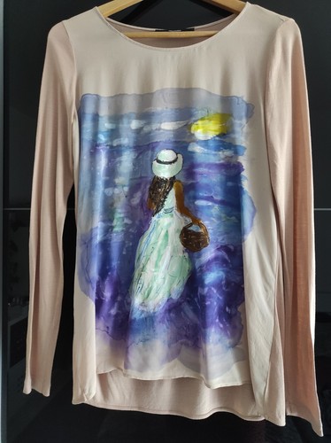 Seidenshirt langarm s - seidenshirt, gr.