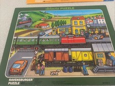 Ravensburger Puzzle Didacta Vintage Rar 1985 Bahnfahrt