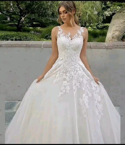 Brautkleid linie bodenlang - brautkleid, a-linie