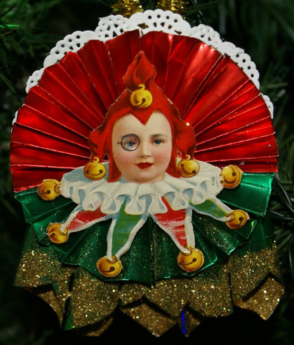 Victorian red green - red/green, jester