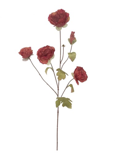 Kunstzweig mohn rostrot cm - kunstzweig,