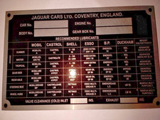 Typenschild id-plate Coventry