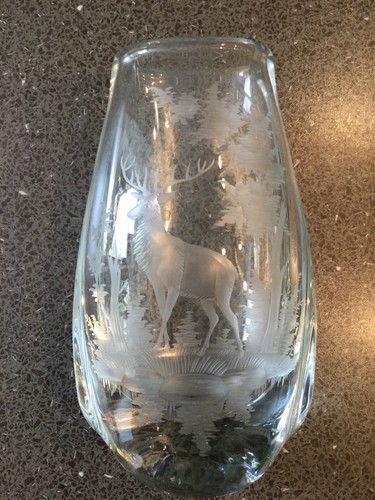 Vase glasvase oval hirsch - vase,