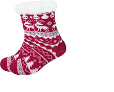 Hüttensocken Kuschelsocken Strümpfe Damen Hausschuhe Wintersocken ABS Sohle
