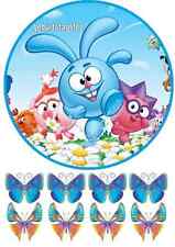 Tortenaufleger Smeshariki mit Schmetterlinge- rund 20cm.