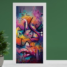 Türfolie "Graffiti" 90x200cm Türposter Deko Aufkleber Folie Tapete TF03