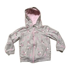 Sweatjacke Kapuzenjacke Gr. 110/116 Peanuts hellgrau m. Snoopy-Print &...