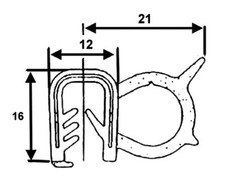 5 Meter Dichtung Front Heck Tür Scheibendichtung Radlader Bagger Baumaschinen